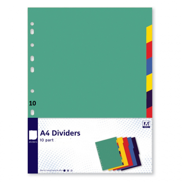 Pack of 10 A4 Dividers