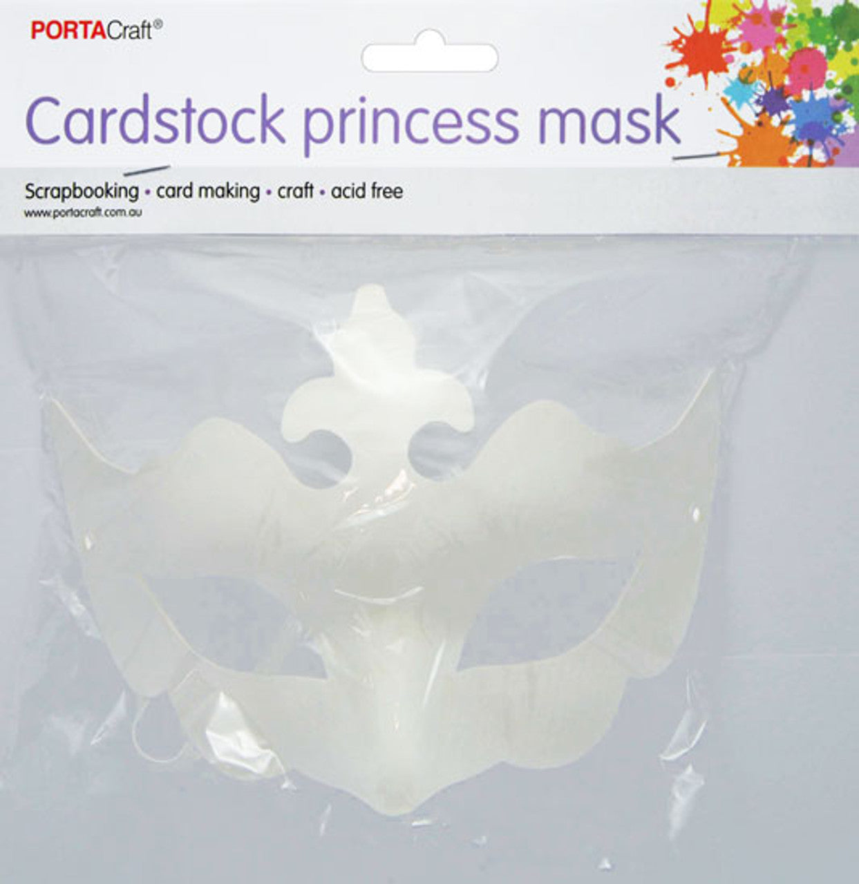 Cardstock DIY Princess Mask | 135 x 225mm