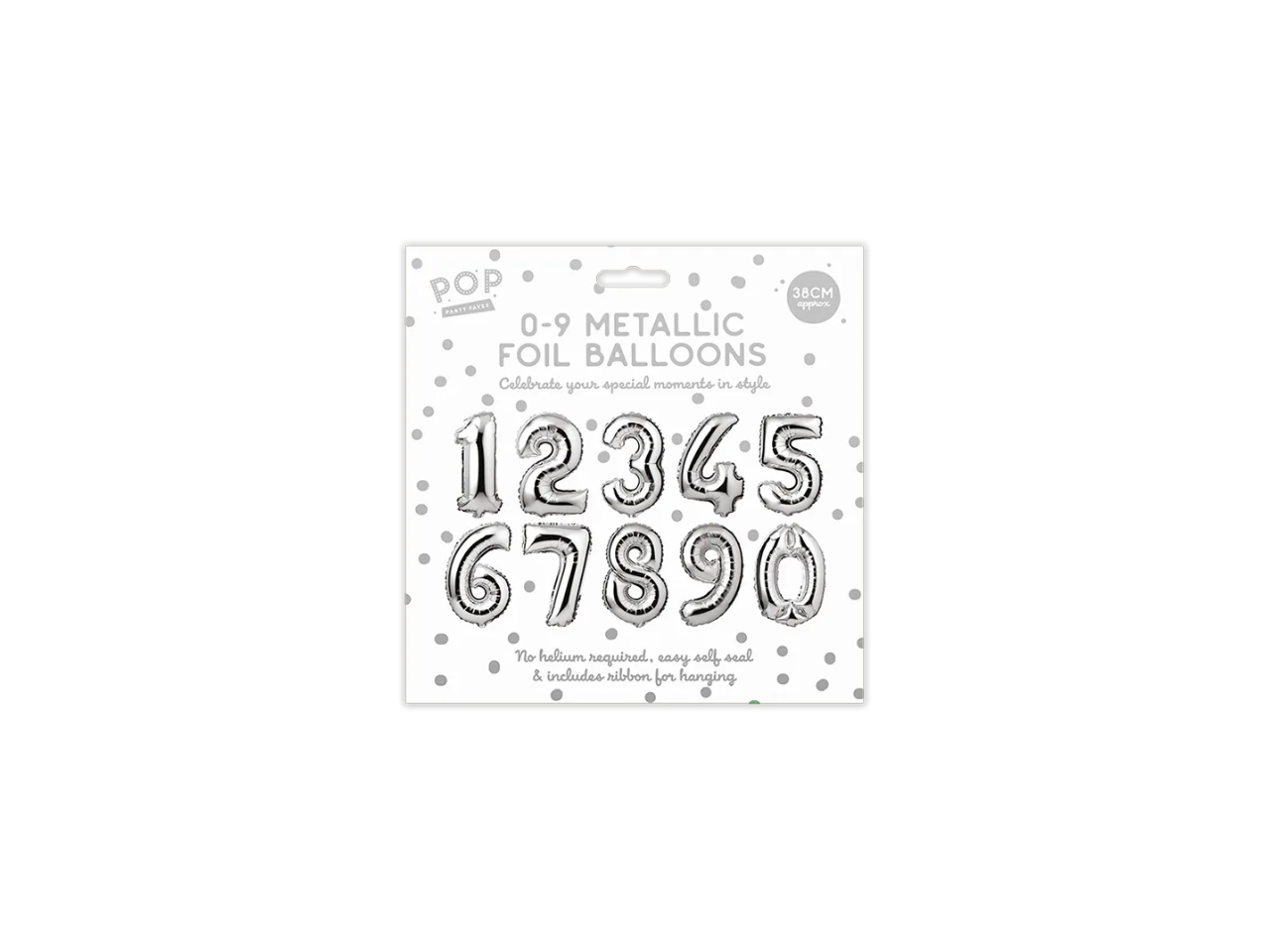 0-9 Metallic Foil Balloons