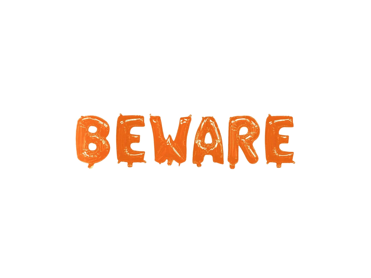 Beware Letter Foil Balloon Set