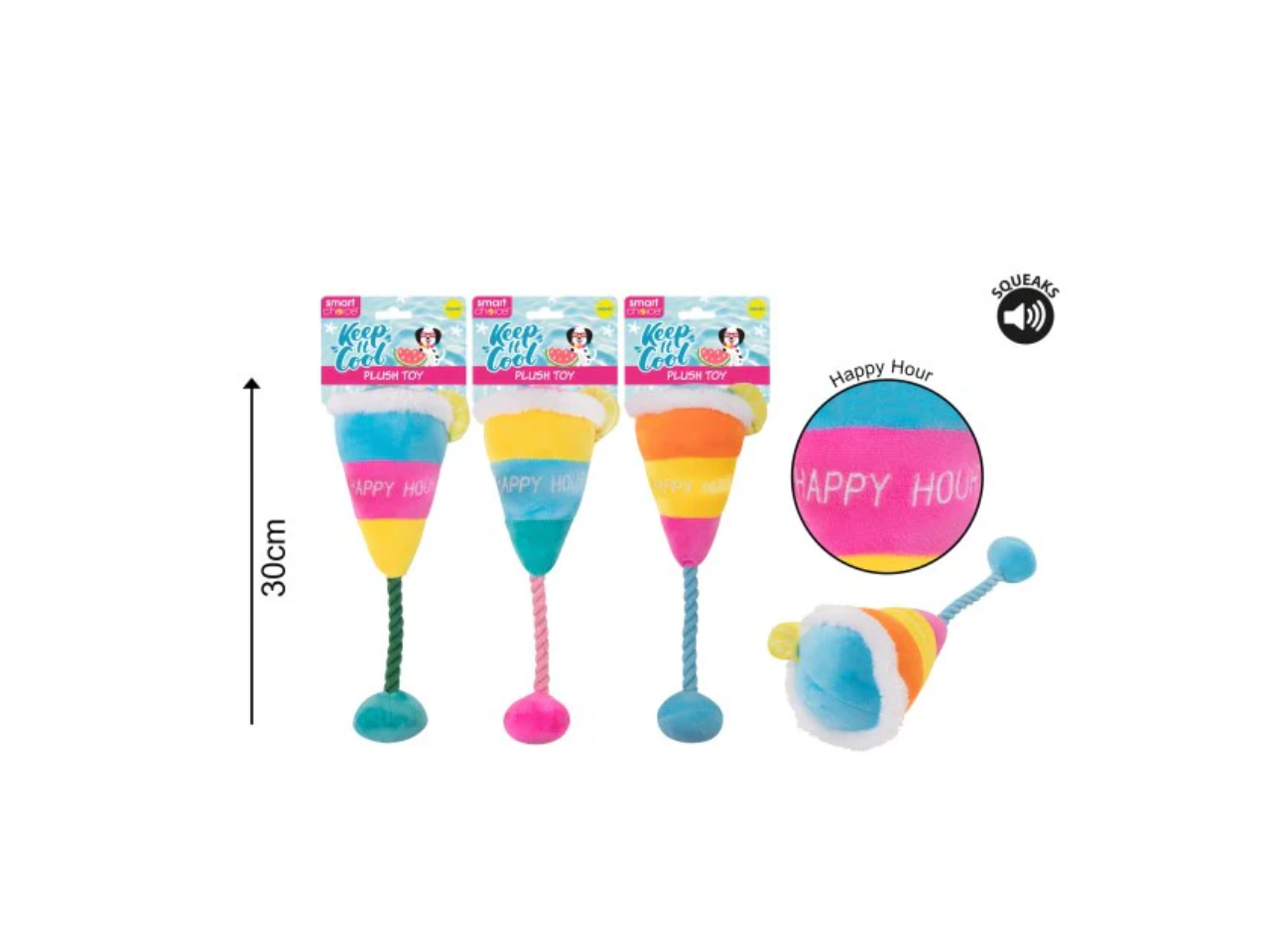 Summer Cocktail Plush Dog Toy