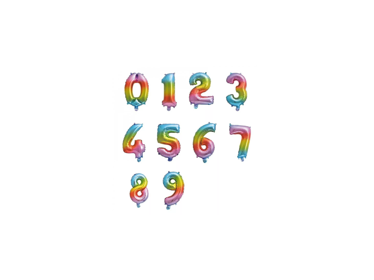 Number Foil Balloon | Rainbow | 35 CM