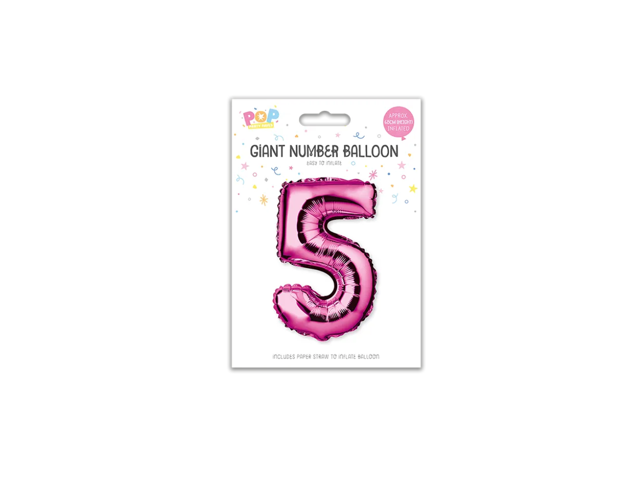 Pink Foil Number Balloon | 65CM