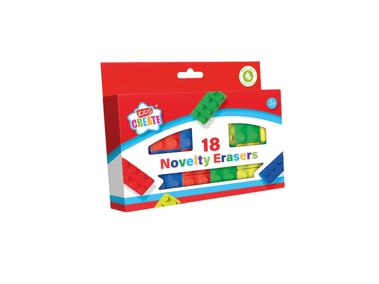 Novelty Brick Erasers | 18 Pcs