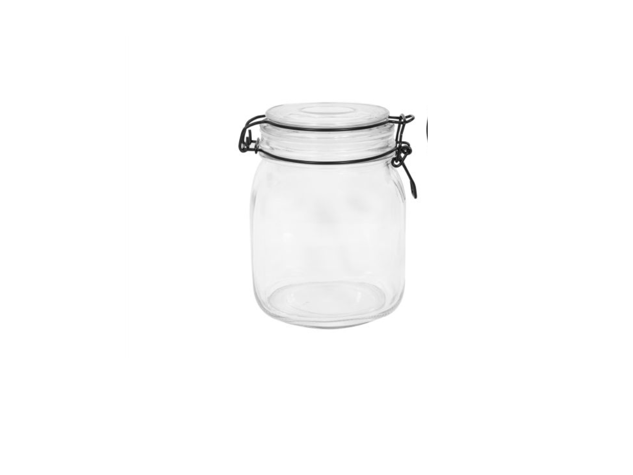 Black Clip Top Glass Jar
