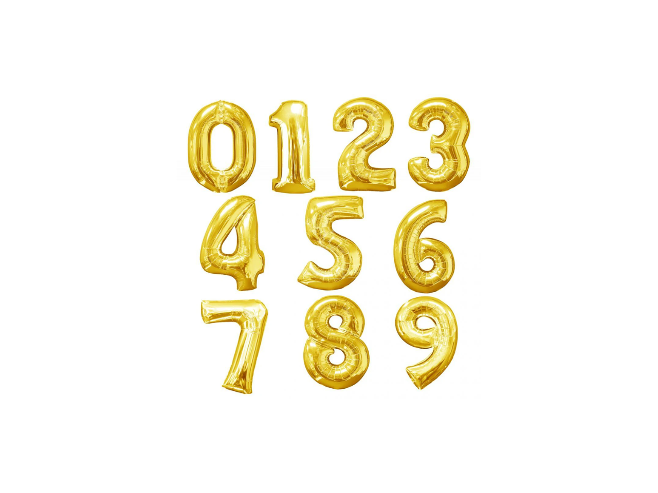 Number Foil Balloon | Gold | 35 CM