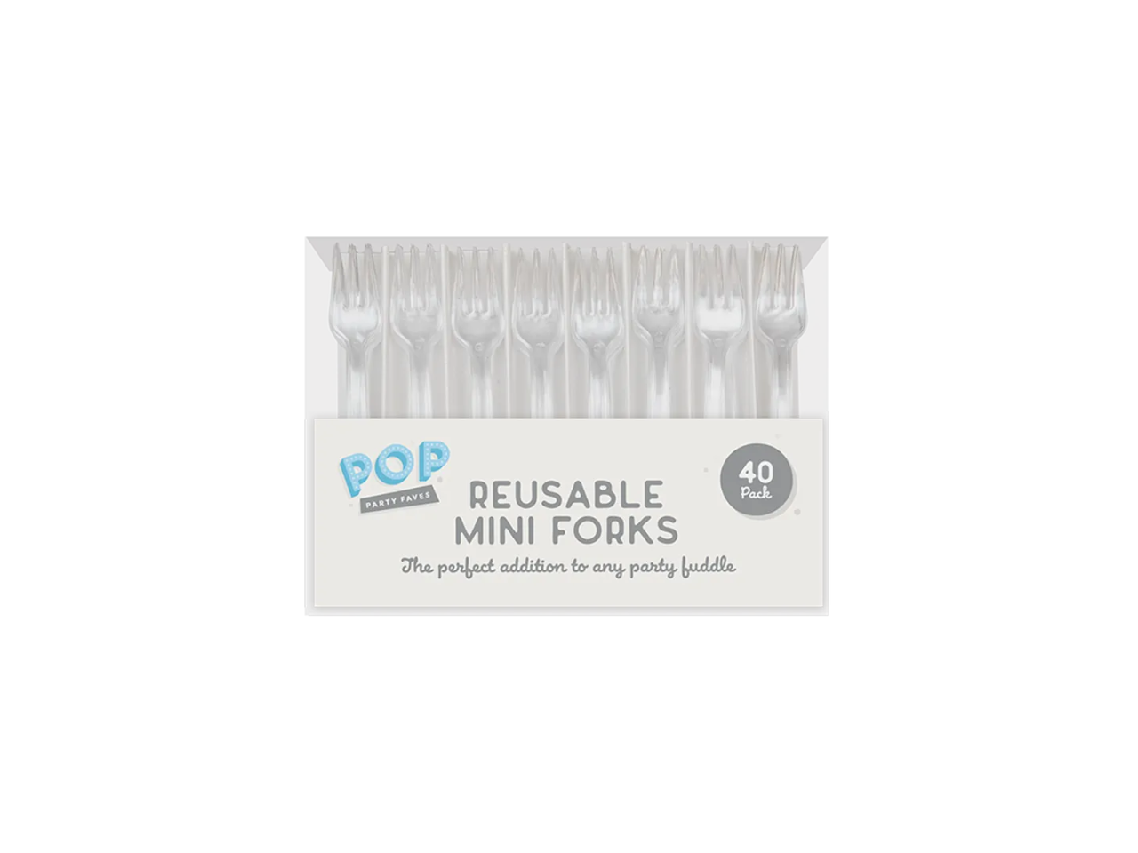 Reusable Mini Plastic Forks 40 Pcs