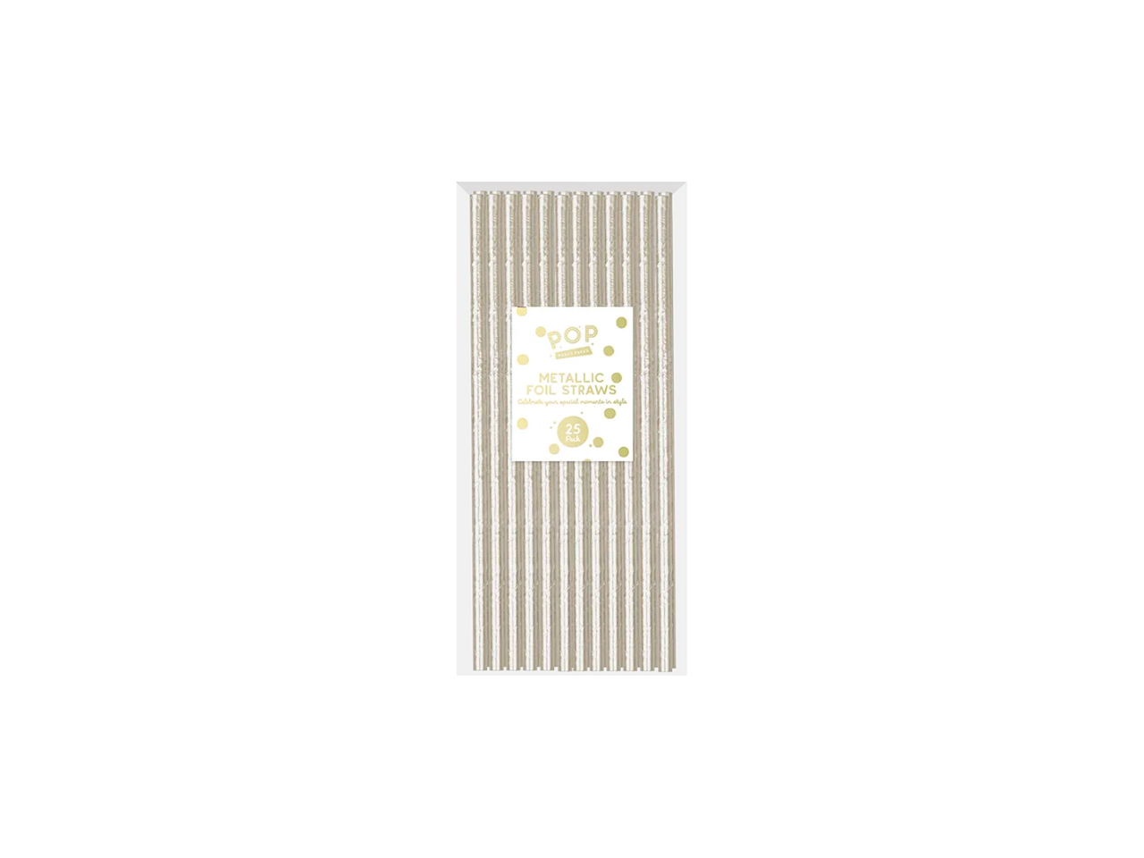Metallic Foil Straws 25 Pcs