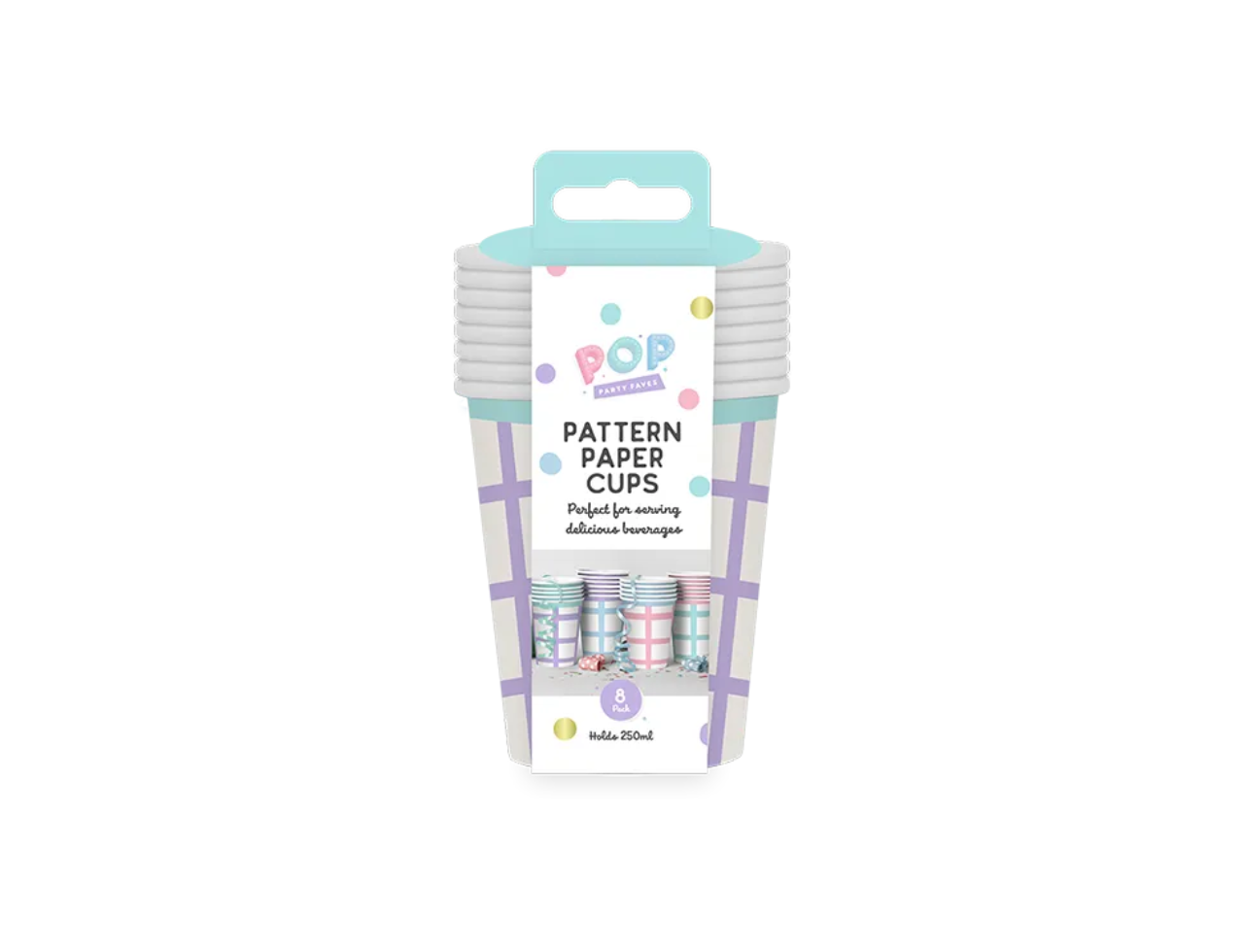 Patterned Paper Cups | 8 Pcs
