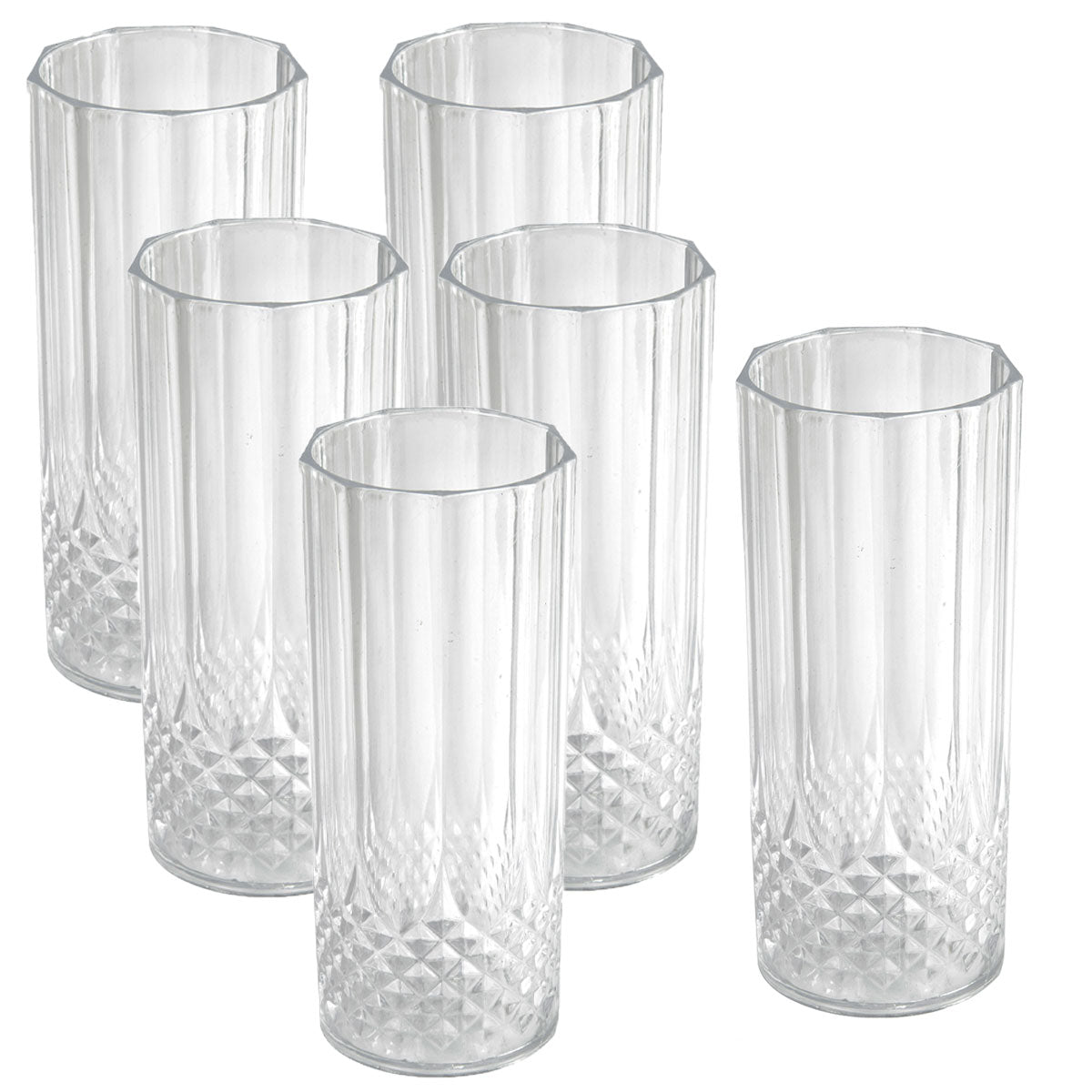 Plastic Drinking Glasses | Set of 6