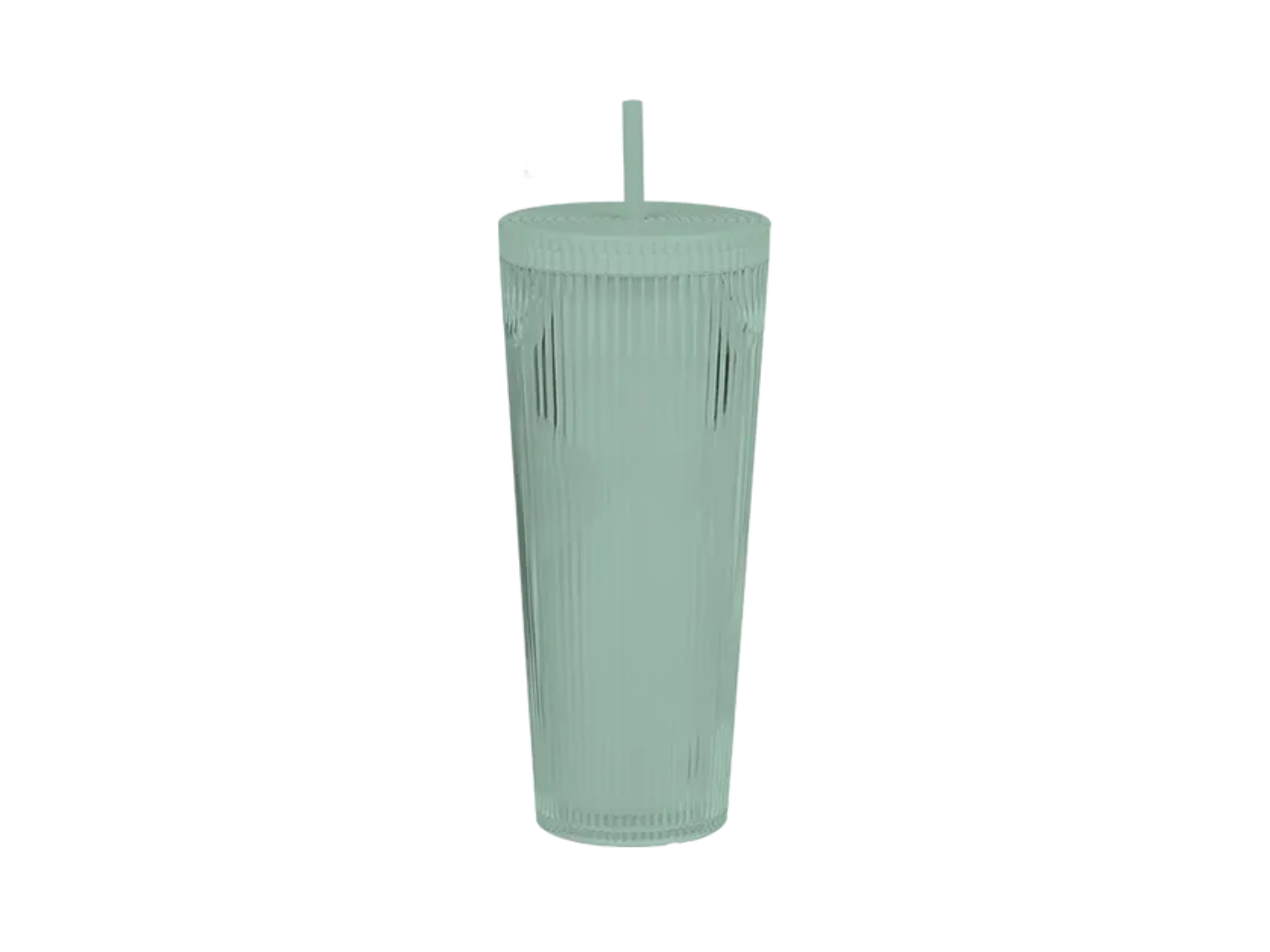Ribbed Cup With Straw | 750ml