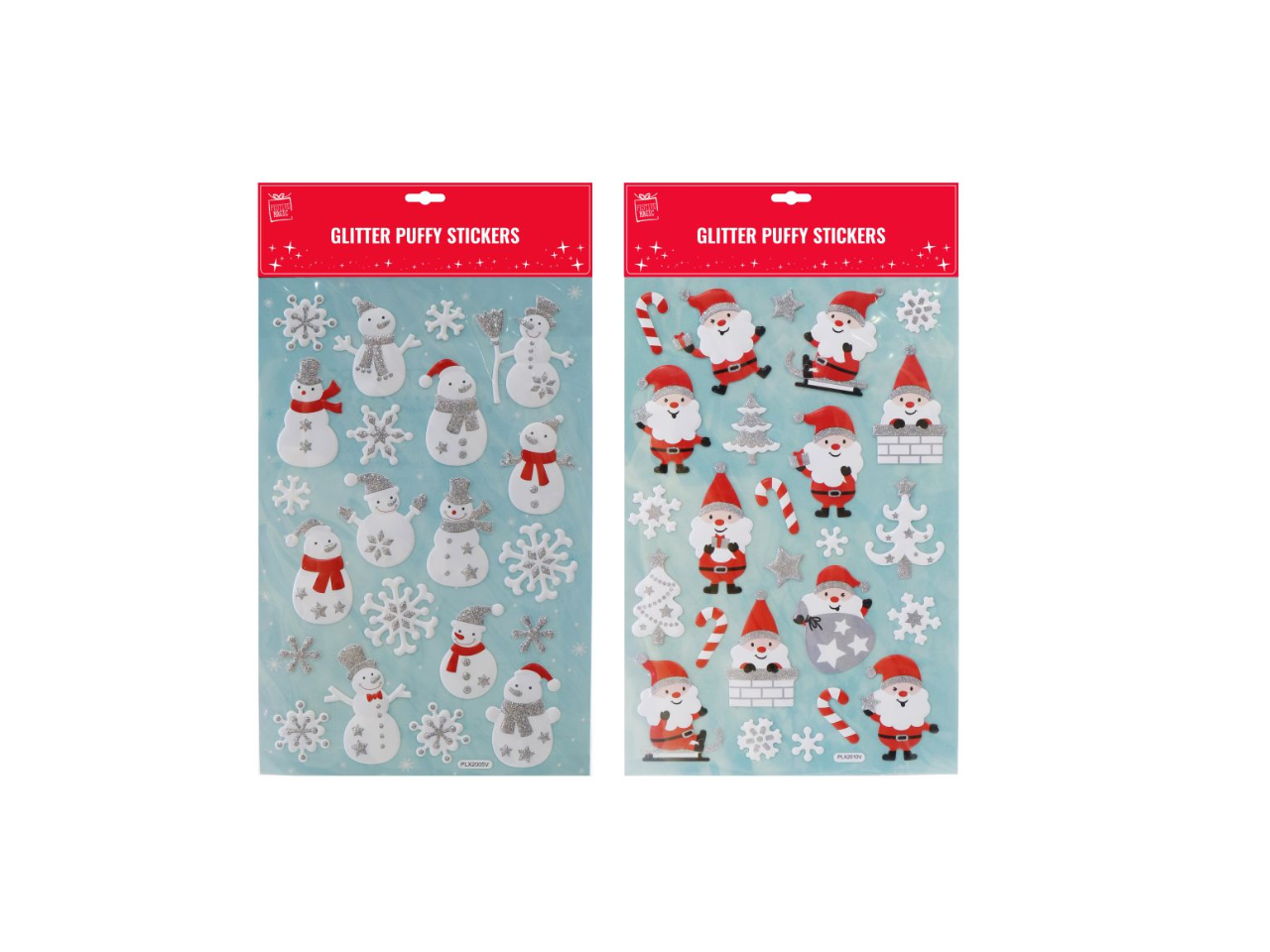 Christmas Glittery Puffy Stickers