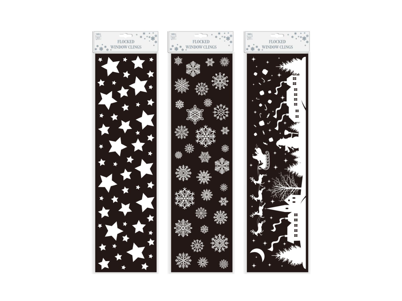 Christmas Flocked Window Cling