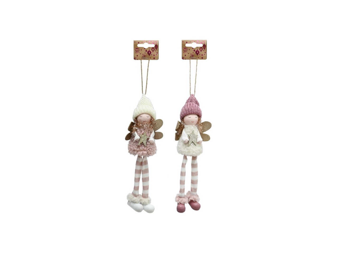Hanging Woolly Fairy With Dangling Legs