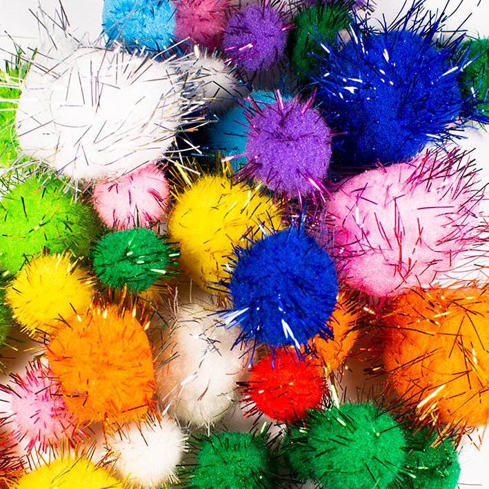 Acrylic Mixed Pompom Set | 320 Pcs
