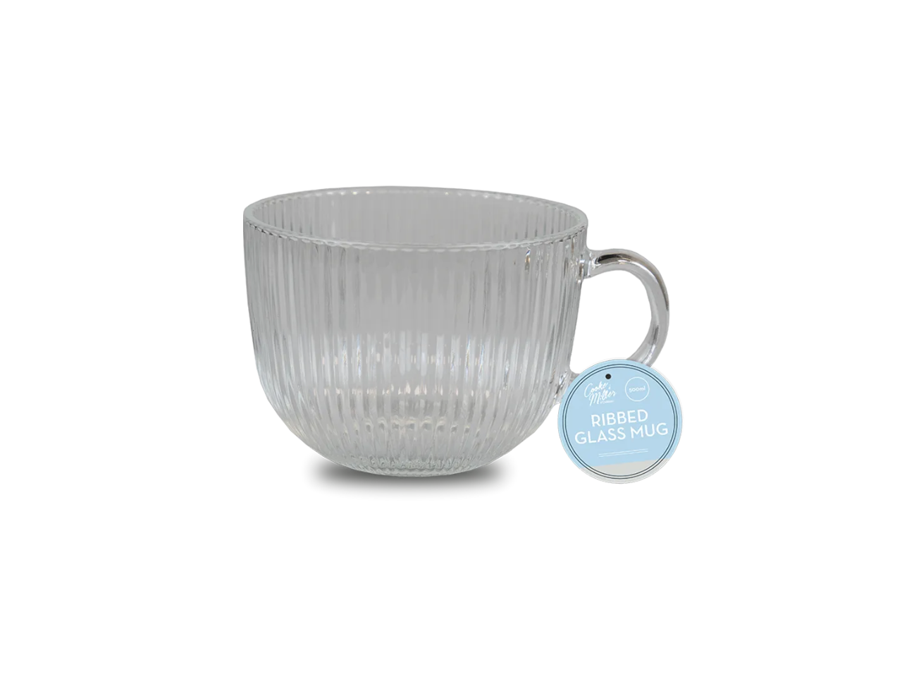 Ribbed Glass Mug | 500ml