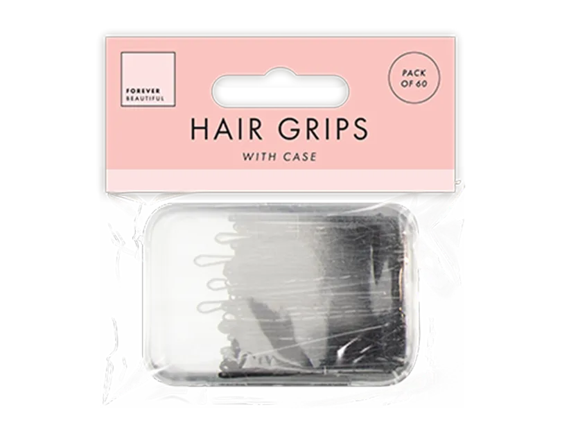 Hair Grips With Case | 60 Pcs
