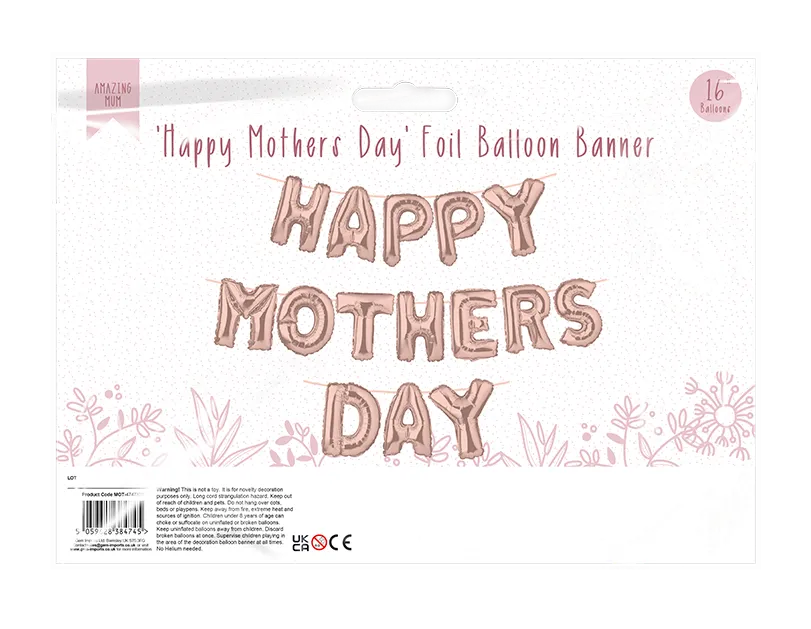 Happy Mother's Day Foil Balloon Banner
