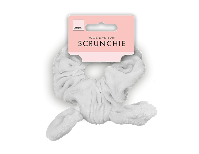 Towelling Bow Scrunchie