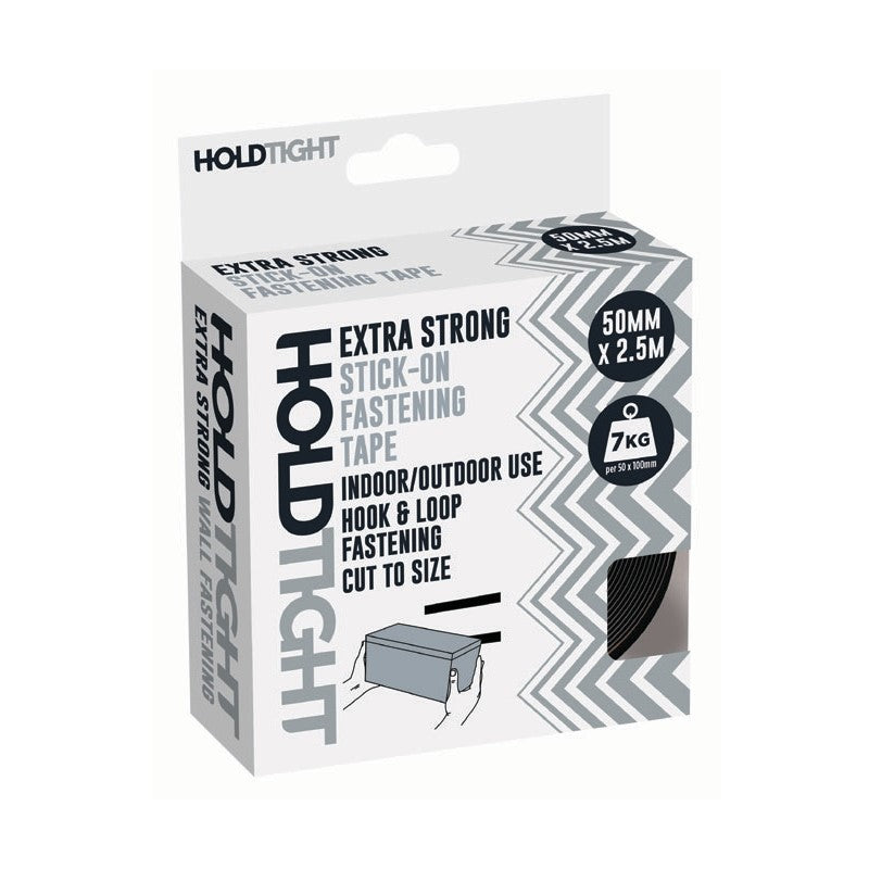Extra Strong Stick-On Fastening Tape | Black