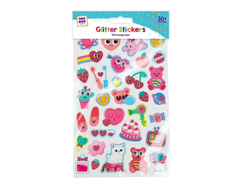 Girls Googly Eyes Glitter Stickers