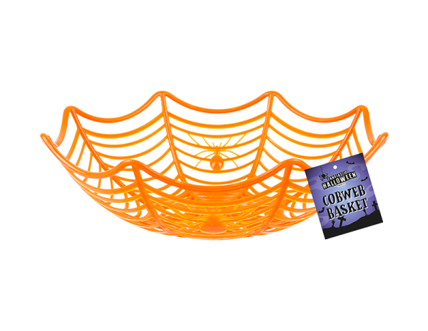 Halloween Cobweb Party Basket 25cm