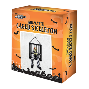 Caged Skeleton Prisoner Decoration