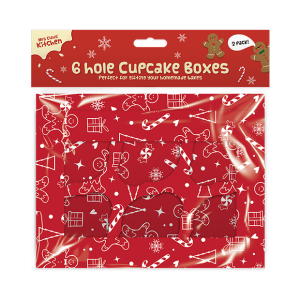 Wholesale Christmas Cupcake Boxes Christmas kitchen wholesale supplies Xmas Cupcake Boxes 2 Pack