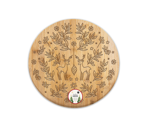 Round Bamboo Serving Board 30cm