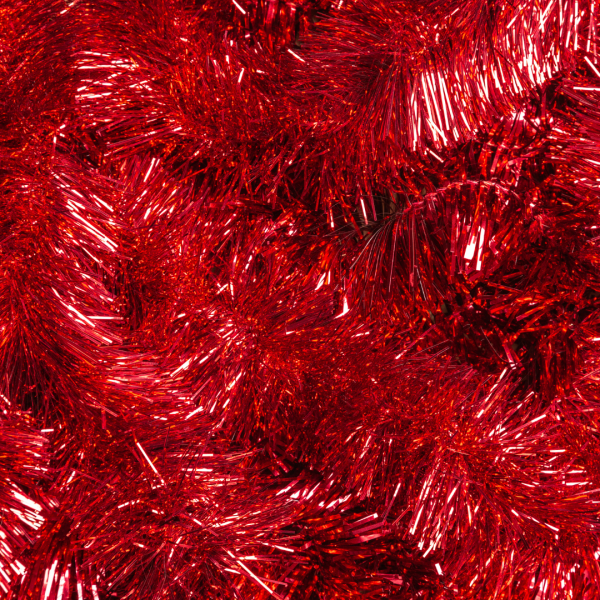 Red Tinsel 10cm x 2m