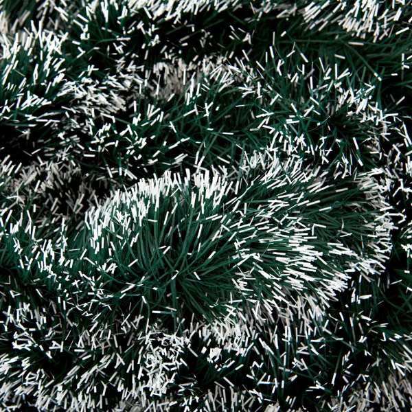 Dark Green with White Tip Tinsel