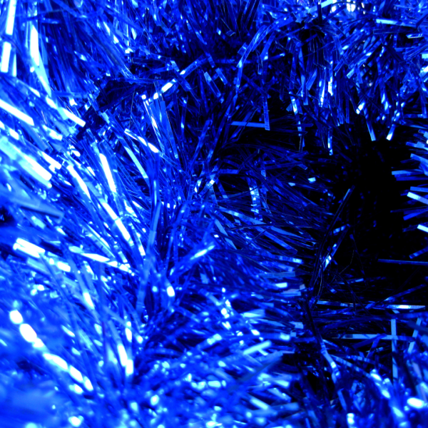 Blue Christmas Tinsel