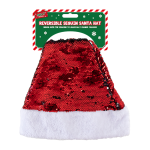 Reversible Christmas Sequin Santa Hat