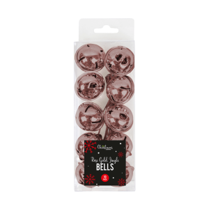 Rose Gold Christmas Jingle Bells (10 Pack)