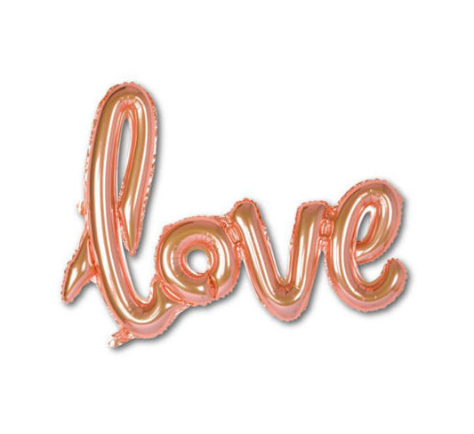 Rose gold love foil balloon