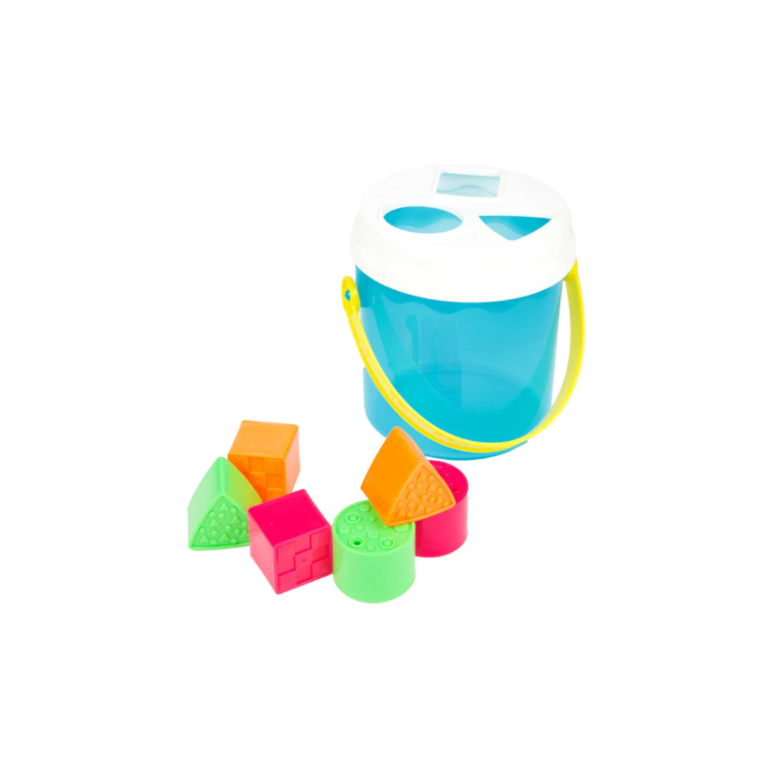 Baby Shape Sorter Bucket with 6 Blocks