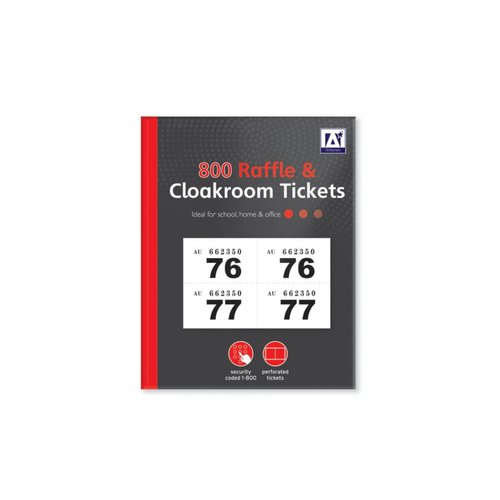 1 to 800 Raffle and Cloakroom Tickets