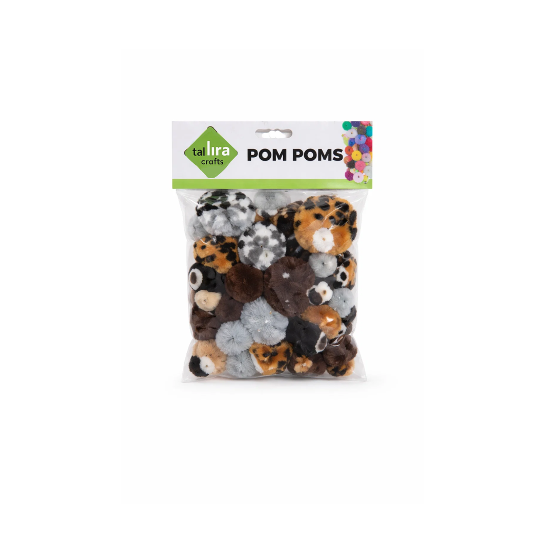 Assorted Pom Poms | Animal Set