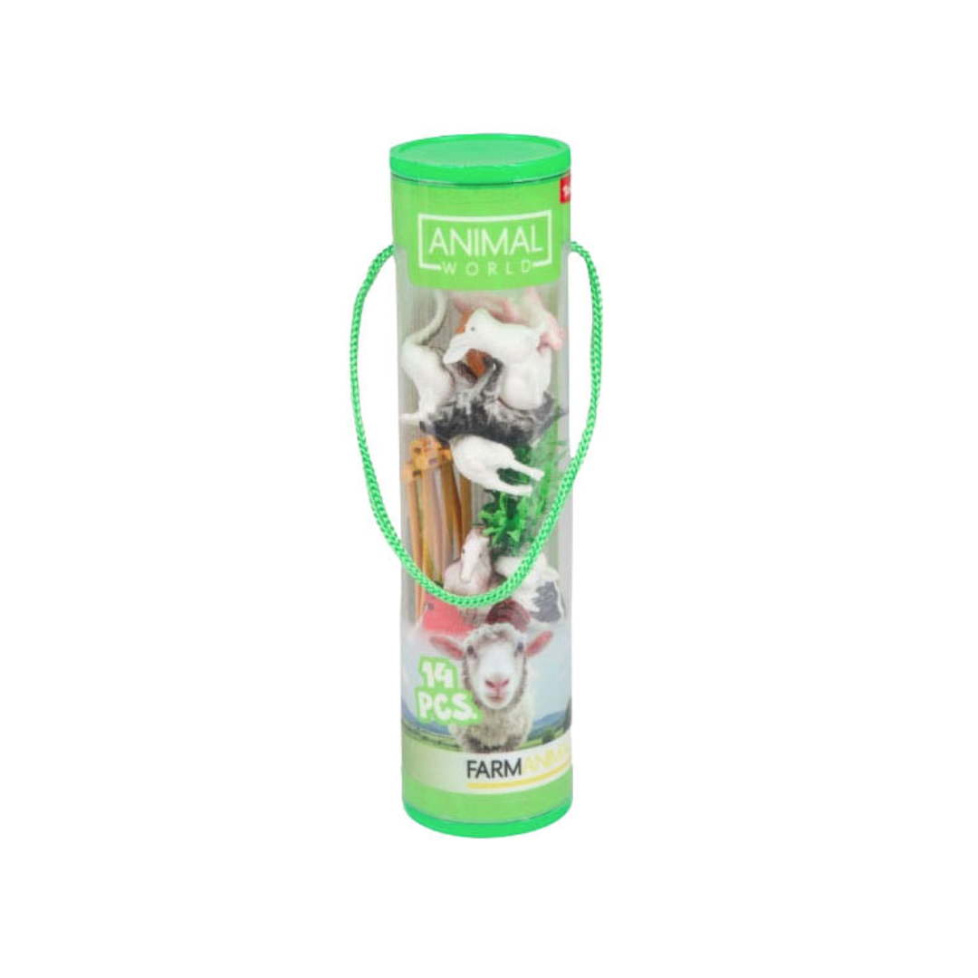 Animal World Farm in Tube | 14Pcs