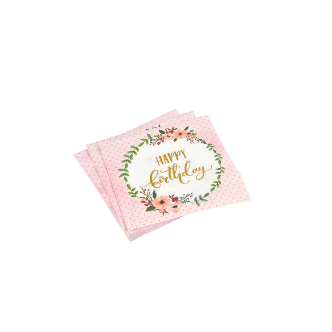 Happy Birthday Paper Napkins | Pack of 20