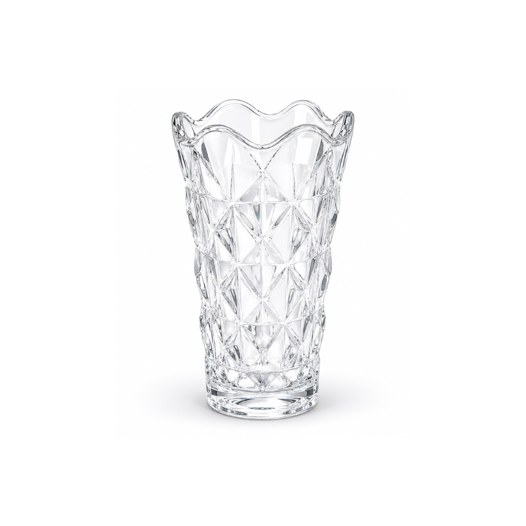 Elongated Textured Glass Vase