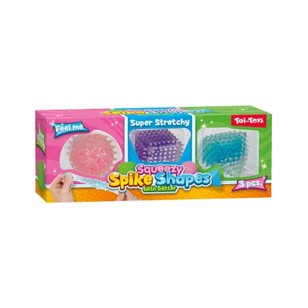 Toi-Toys | Squeezy Glittery Spike Shapes | 3Pcs