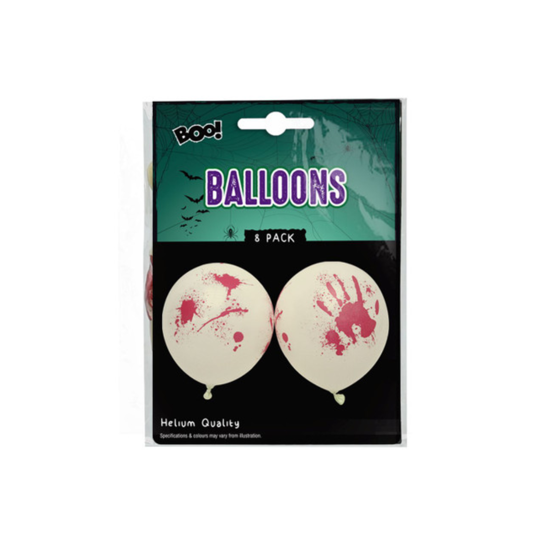Halloween Blood Print Balloons | 8 Pack