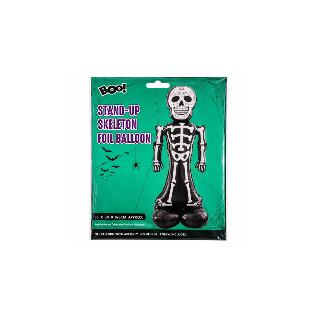 Stand-Up Skeleton Foil Balloon | 145X50X58CM