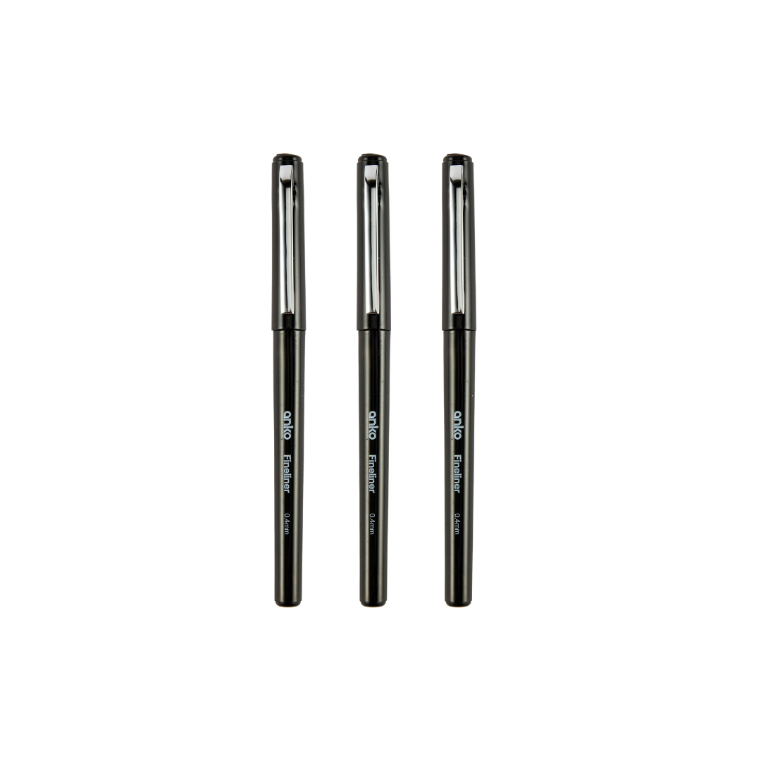 3 Fineliner Pens | A*