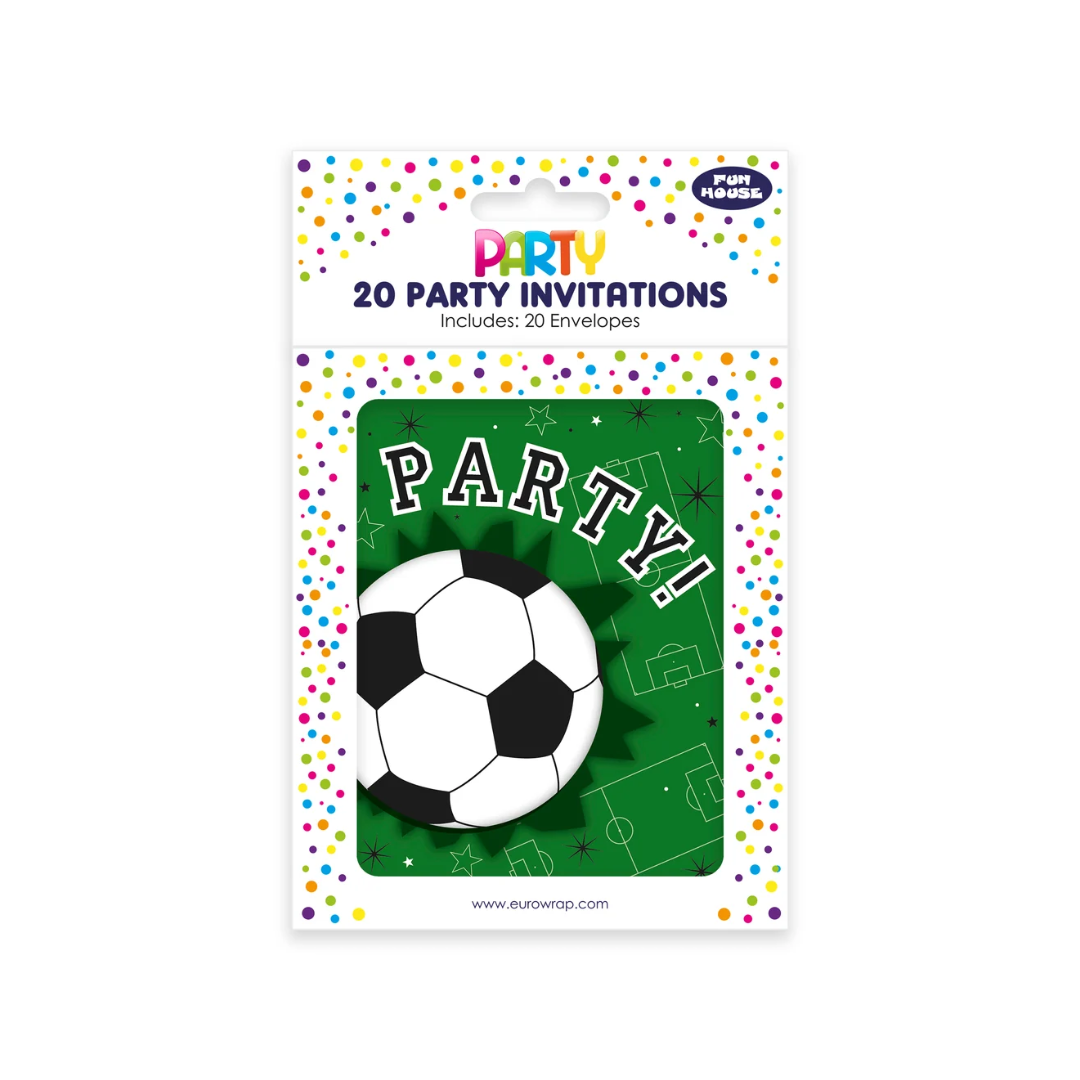 Football Themed Party Invites | 20Pcs
