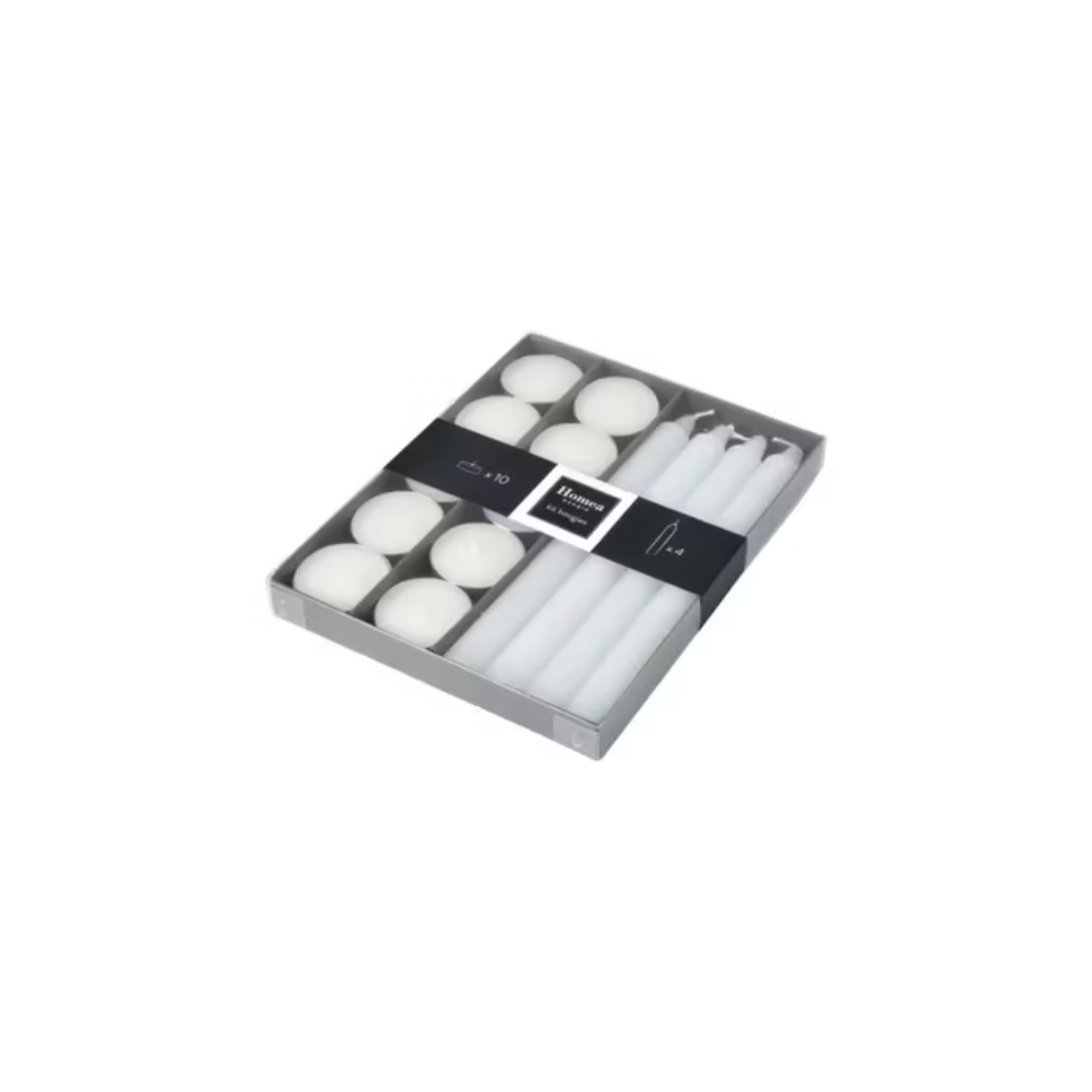 Tea Lights Set + 4 Candles