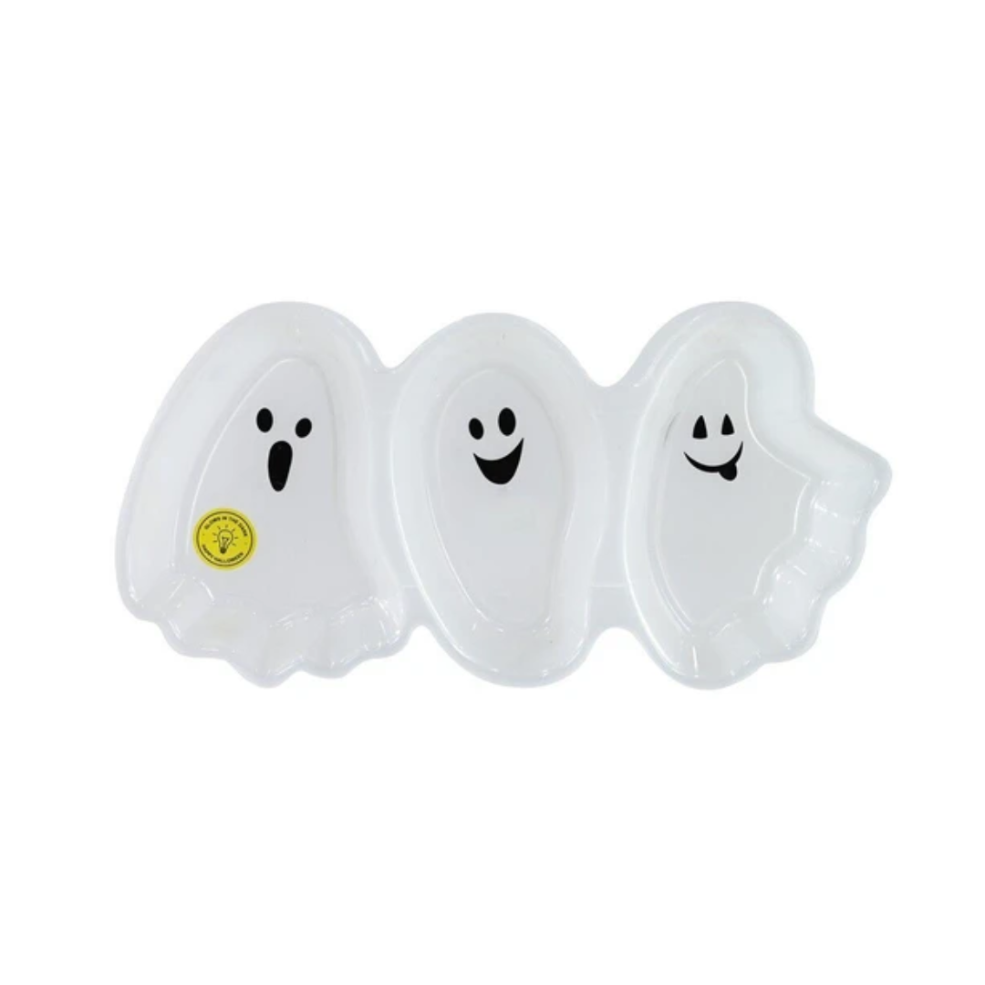 Glow-in-the-Dark Plastic Ghost Platter | 38CM