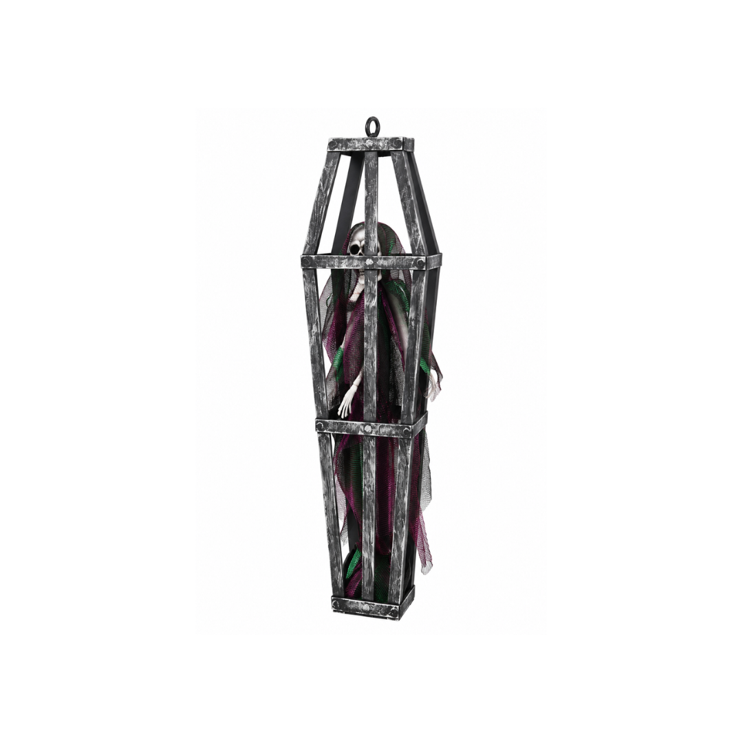 Halloween Skeleton in Cage Decoration | 42CM