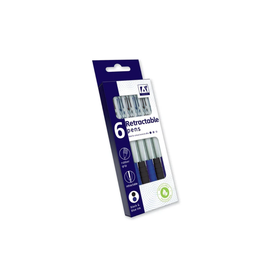 Retractable Pens | Pack of 6
